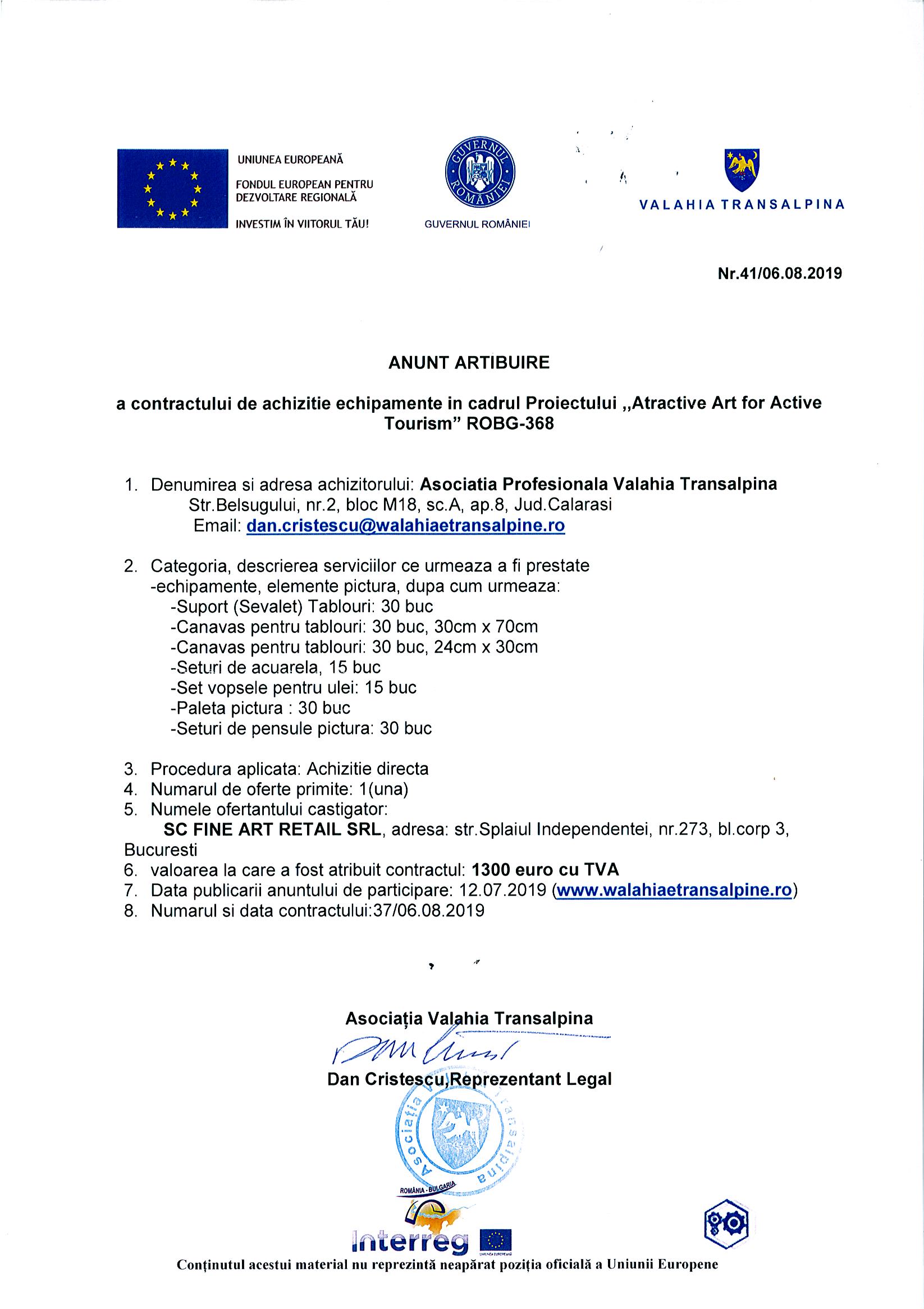 ARTOUR ANUNT ATRIBUIRE CAZARE